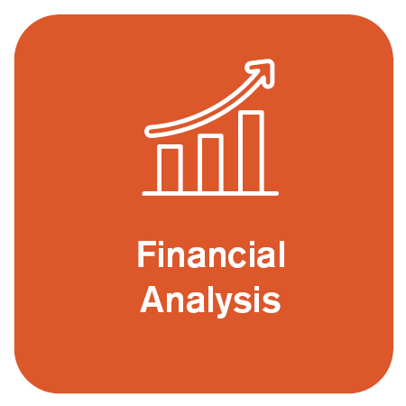 Graph of financial analysis.